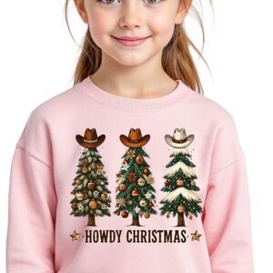 Howdy, Western Christmas T-shirt Boy or Girl 2 3 4 5 6 7 8 10 S-XL Western Tees